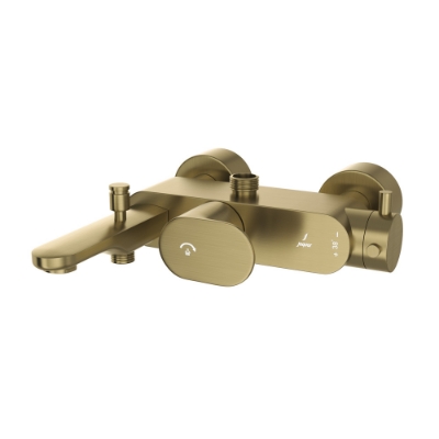 Picture of Exposed Thermostatic Bath & Shower Mixer 3-in-1 System - Antique Bronze