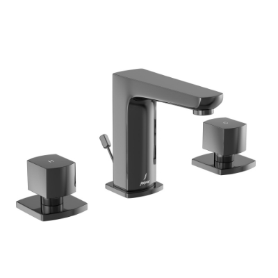 Picture of 3 Hole Basin Mixer with Popup Waste - Black Chrome