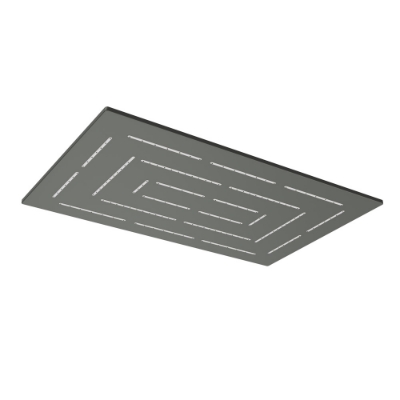 Picture of Single Function Rectangular Shape Maze Overhead Shower - Graphite