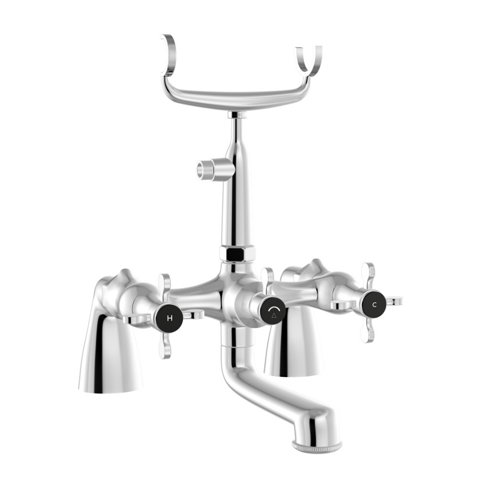 Picture of Bath & Shower Mixer with Telephone Shower Crutch - Chrome